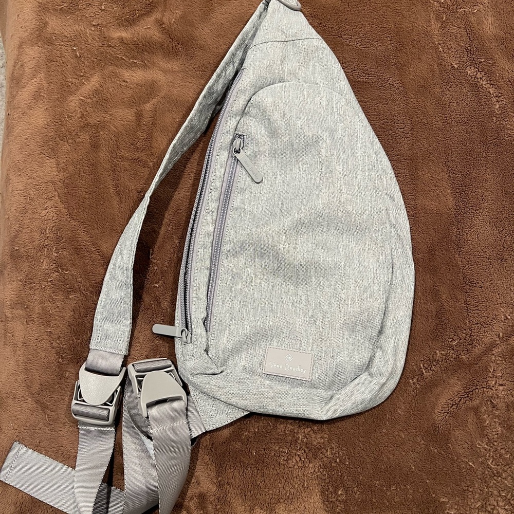 Vera Bradley Gray Belt Bag with Adjustable Straps